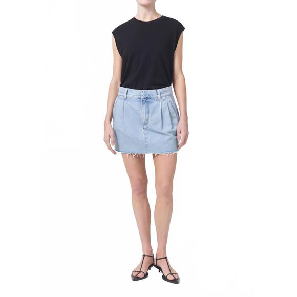NEW AGOLDE becker mini skirt in rotate